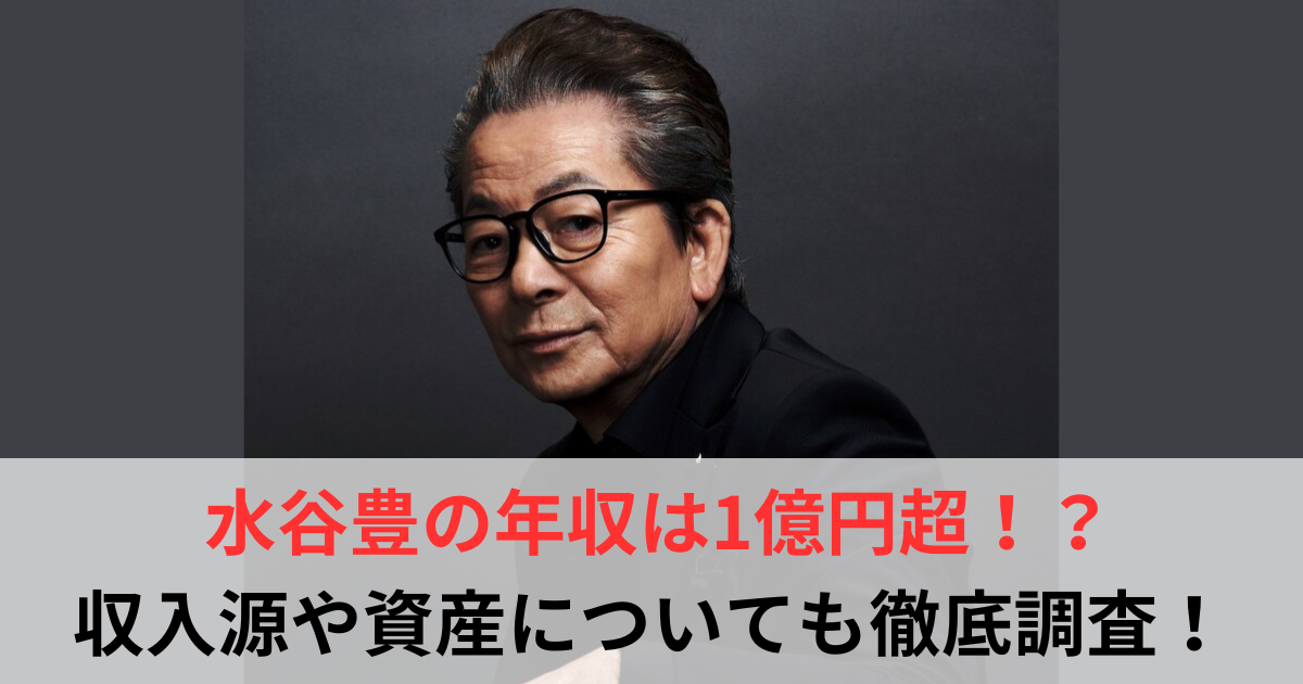 水谷豊　年収