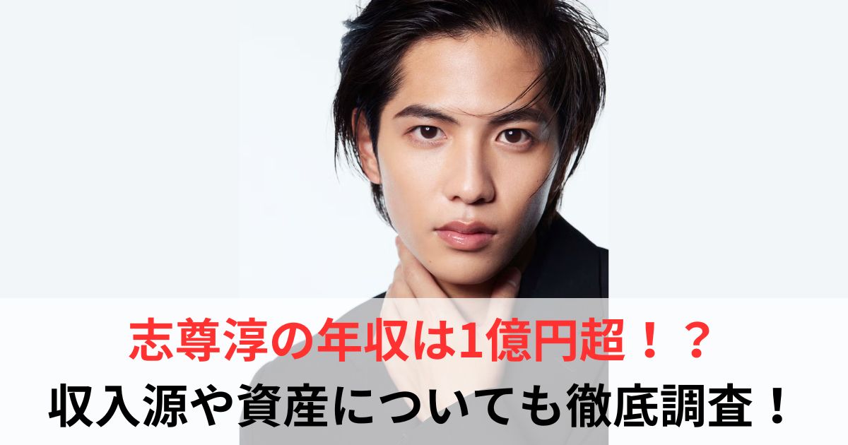 志尊淳　年収