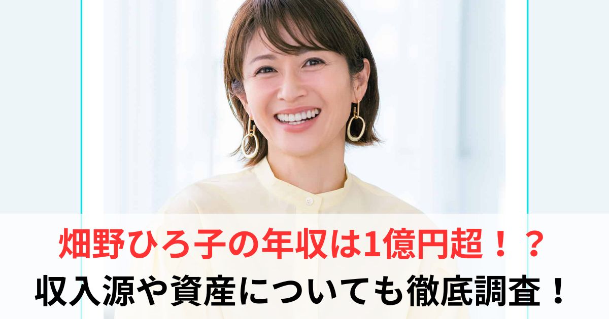 畑野ひろ子　年収