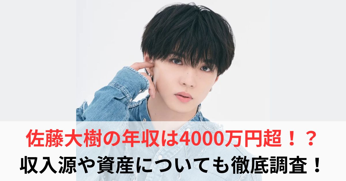 佐藤大樹　年収