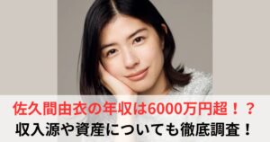 佐久間由衣　年収