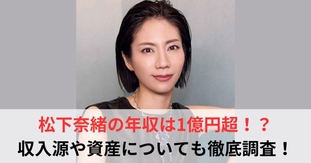 松下奈緒　年収