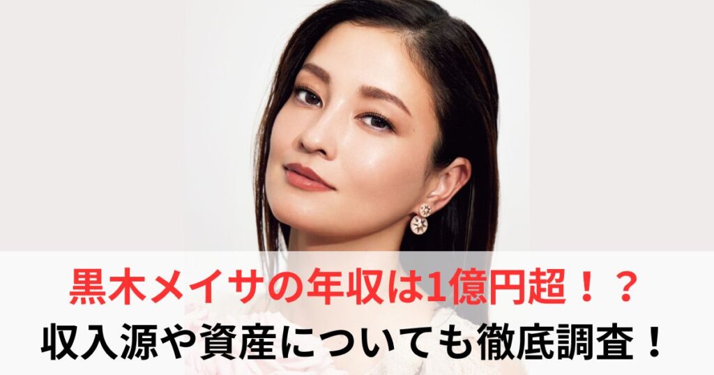 黒木メイサ　年収