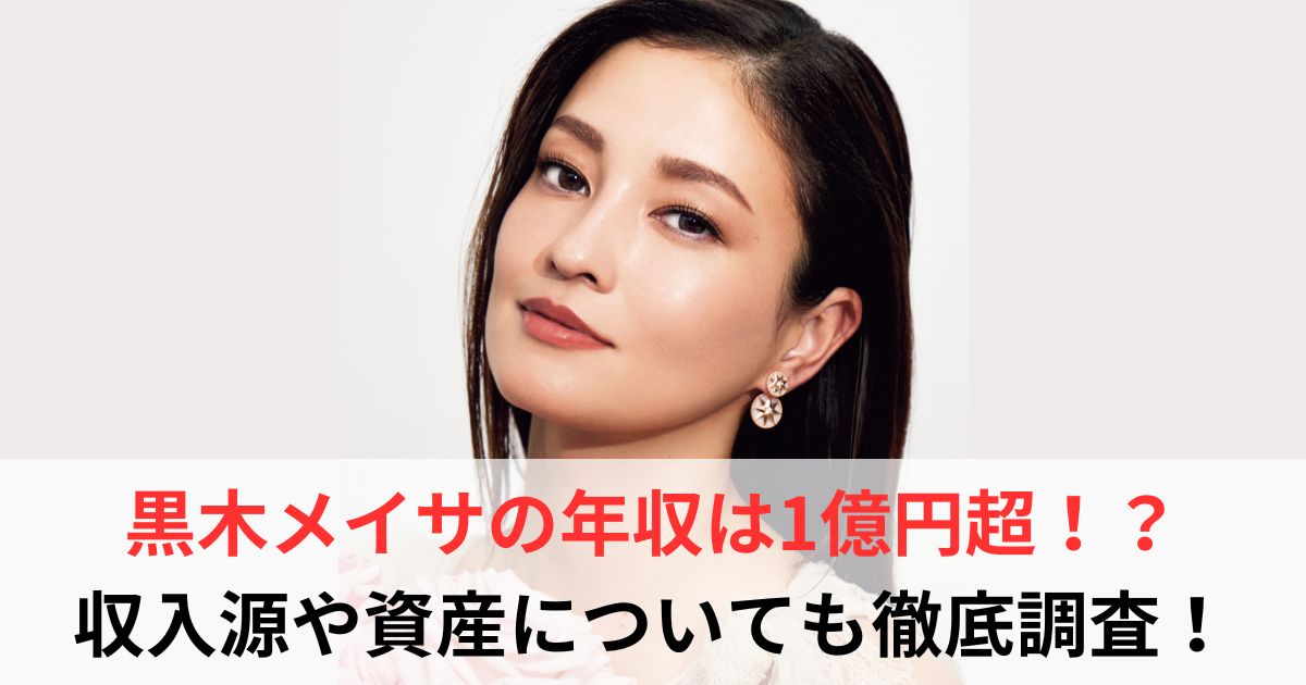 黒木メイサ　年収