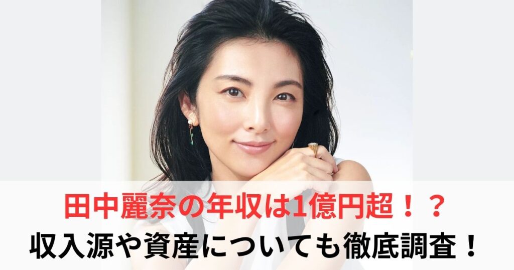 田中麗奈　年収