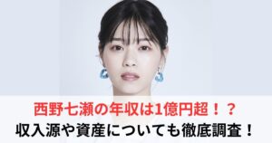 西野七瀬　年収