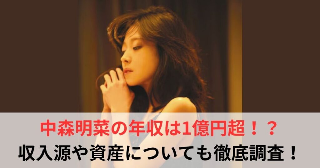 中森明菜　年収