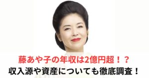 藤あや子　年収