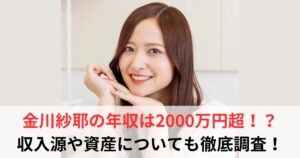 金川紗耶　年収