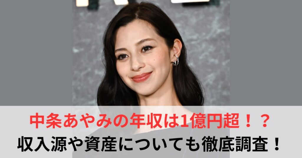 中条あやみ　年収