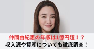 仲間由紀恵　年収